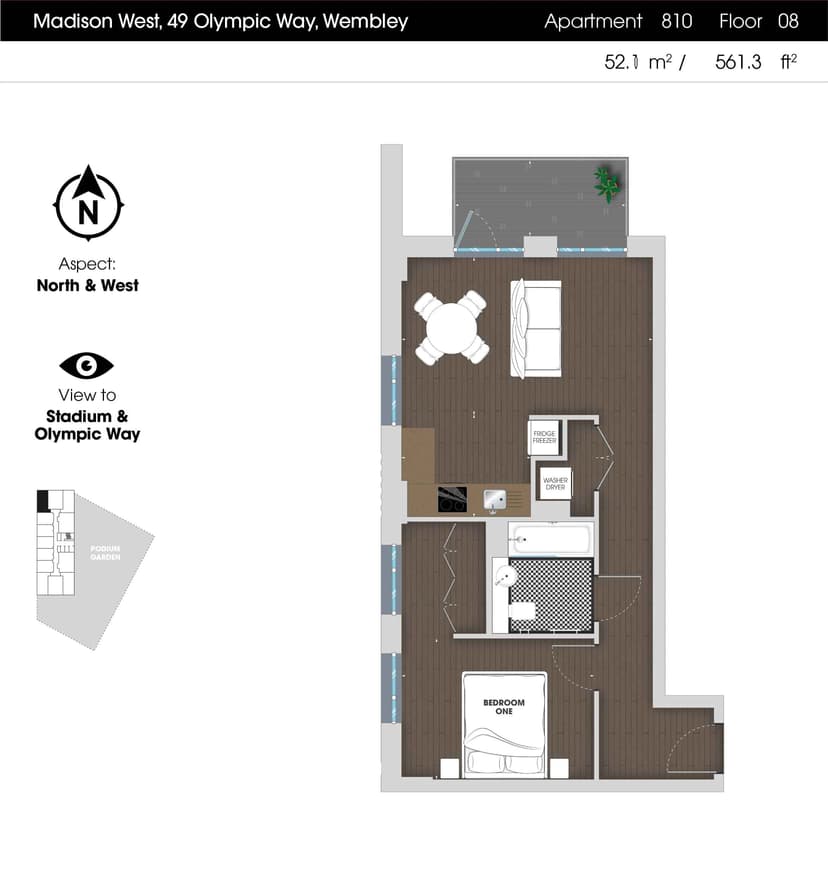 1 Bedroom Apartment - Image 117