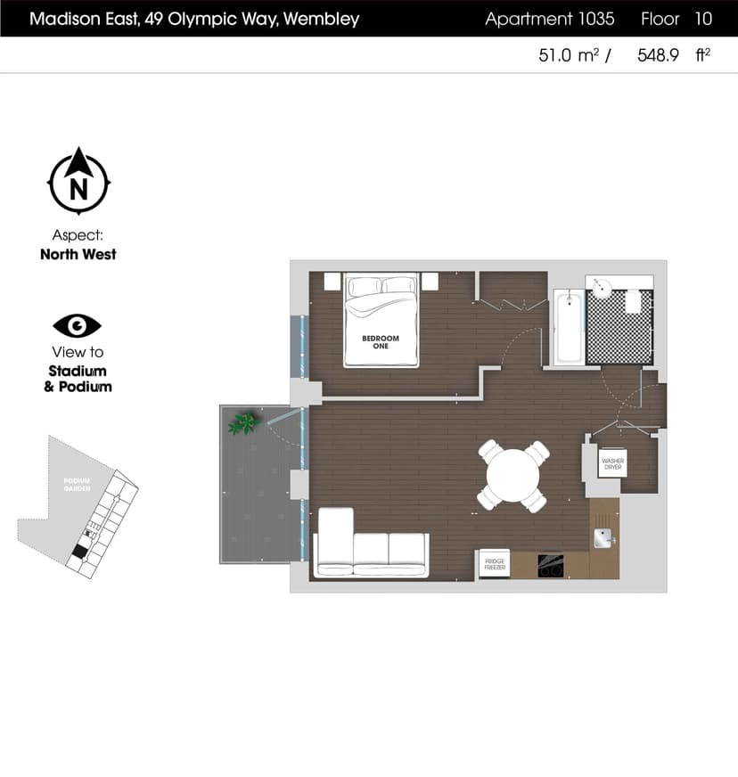1 Bedroom Apartment - Image 57