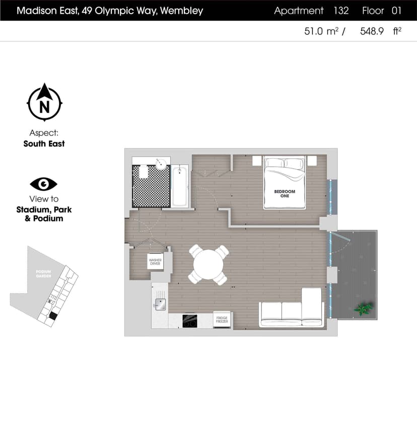 1 Bedroom Apartment - Image 32