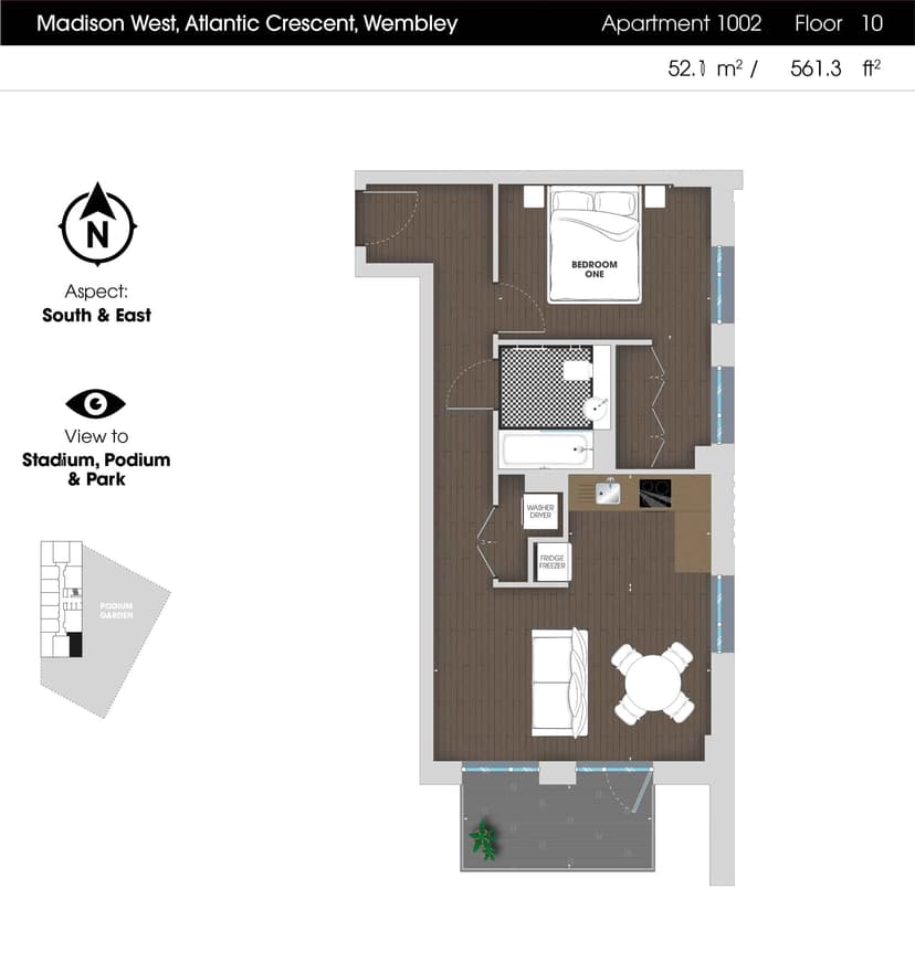 1 Bedroom Apartment - Image 132
