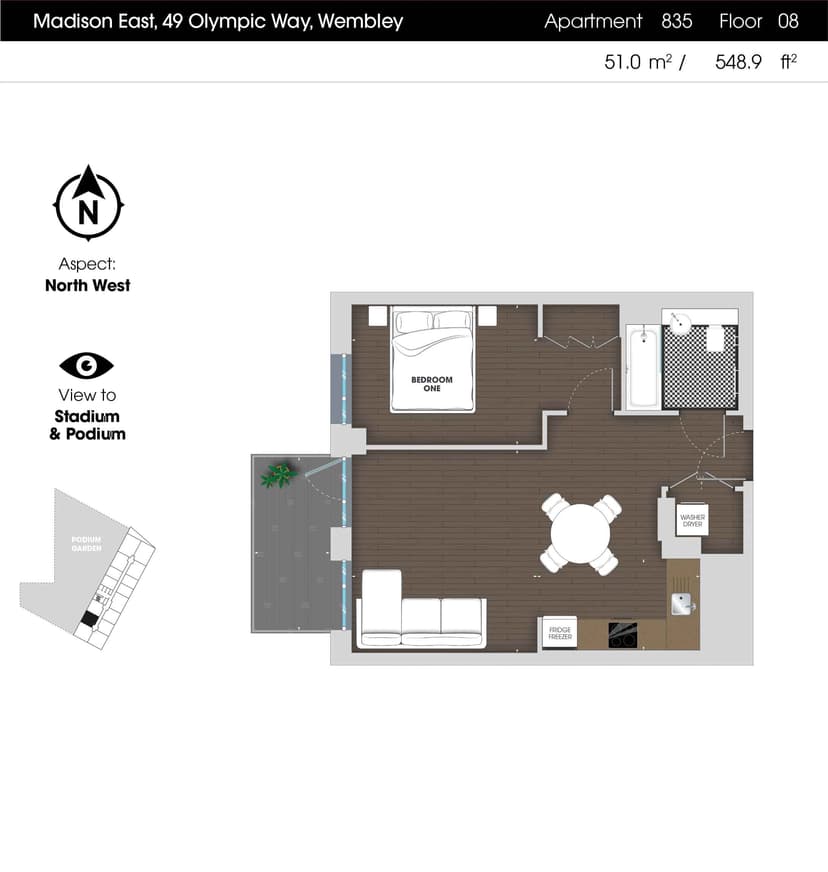 1 Bedroom Apartment - Image 49