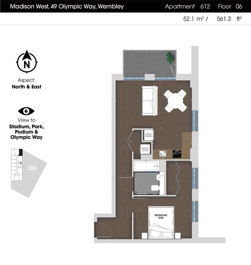 1 Bedroom Apartment - Image 104