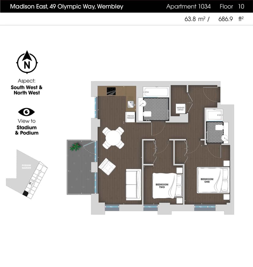 1 Bedroom Apartment - Image 58