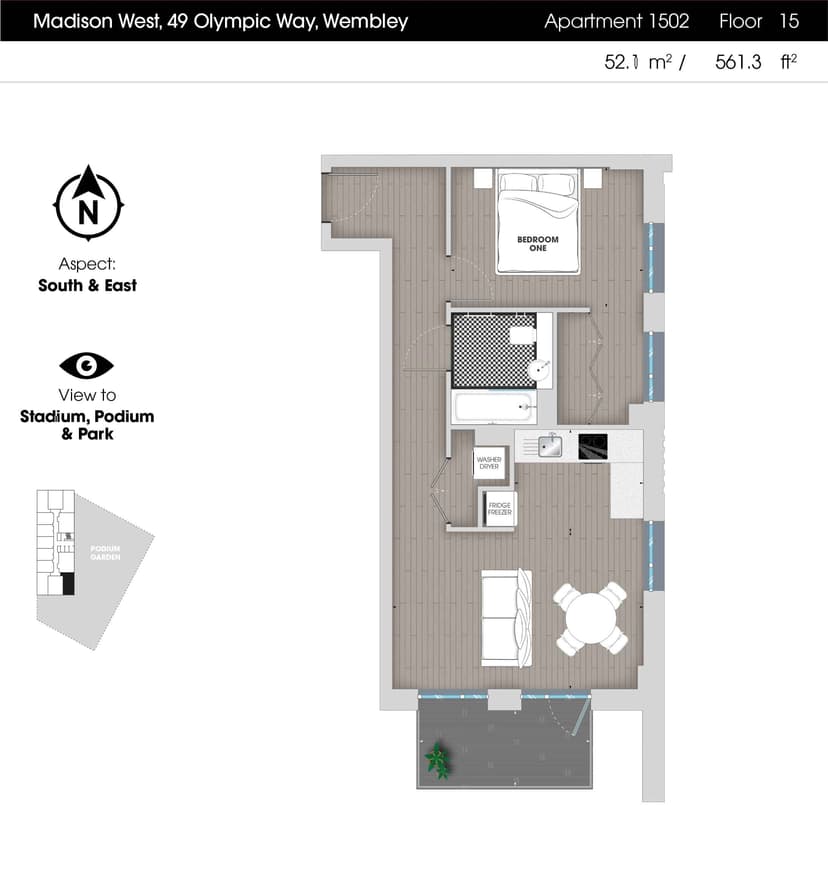 1 Bedroom Apartment - Image 162