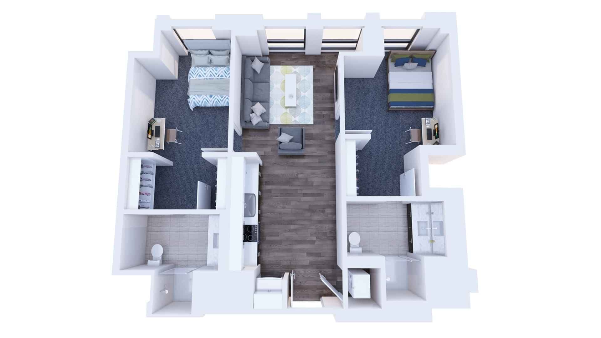 2 Bed 2 Bath (902 Sq.ft) - Image 10