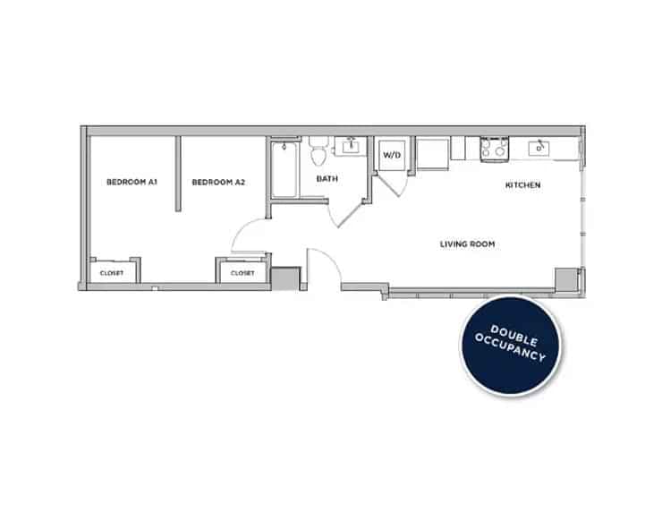1 Bed 1 Bath (Shared Bathroom) - Image 4