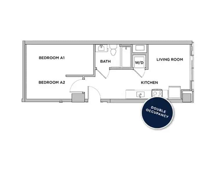 1 Bed 1 Bath (Shared Bathroom) - Image 5