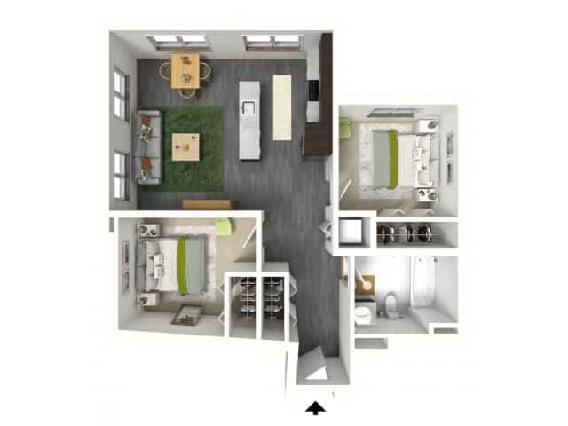 Private Room - Shared Bath (2 bed - 1 bath) - Image 3