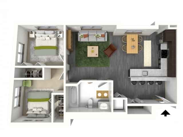 Private Room - Shared Bath (2 bed - 1 bath) - Image 1