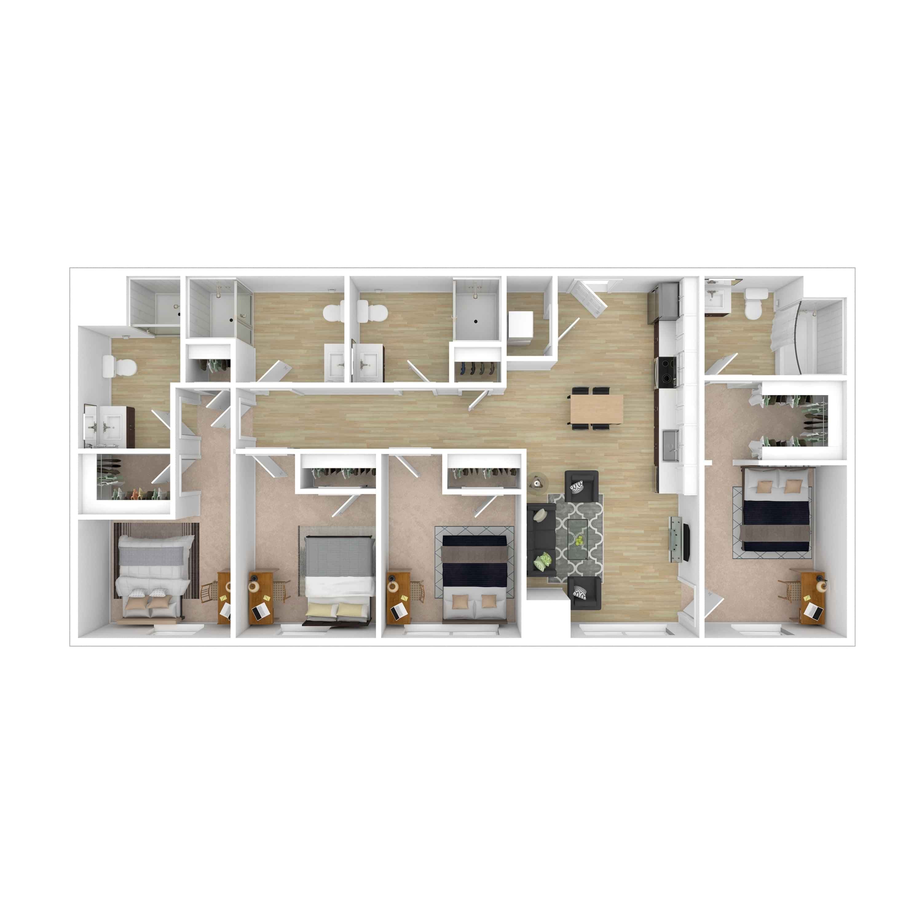 D1 - Private Room (4 bed 4 bath) - Image 1