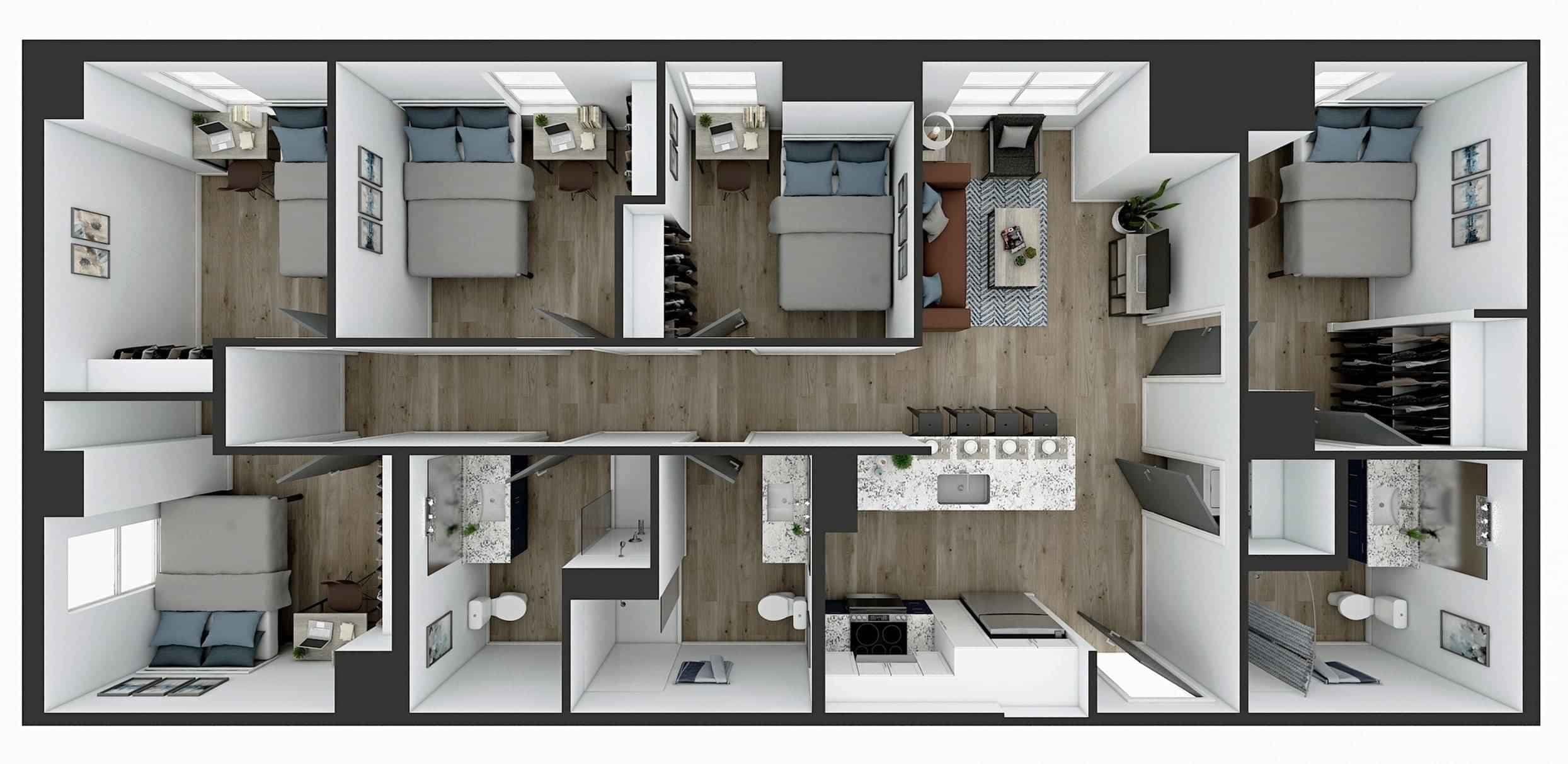 5 Bedroom 3 Bathroom Apartment - Image 3