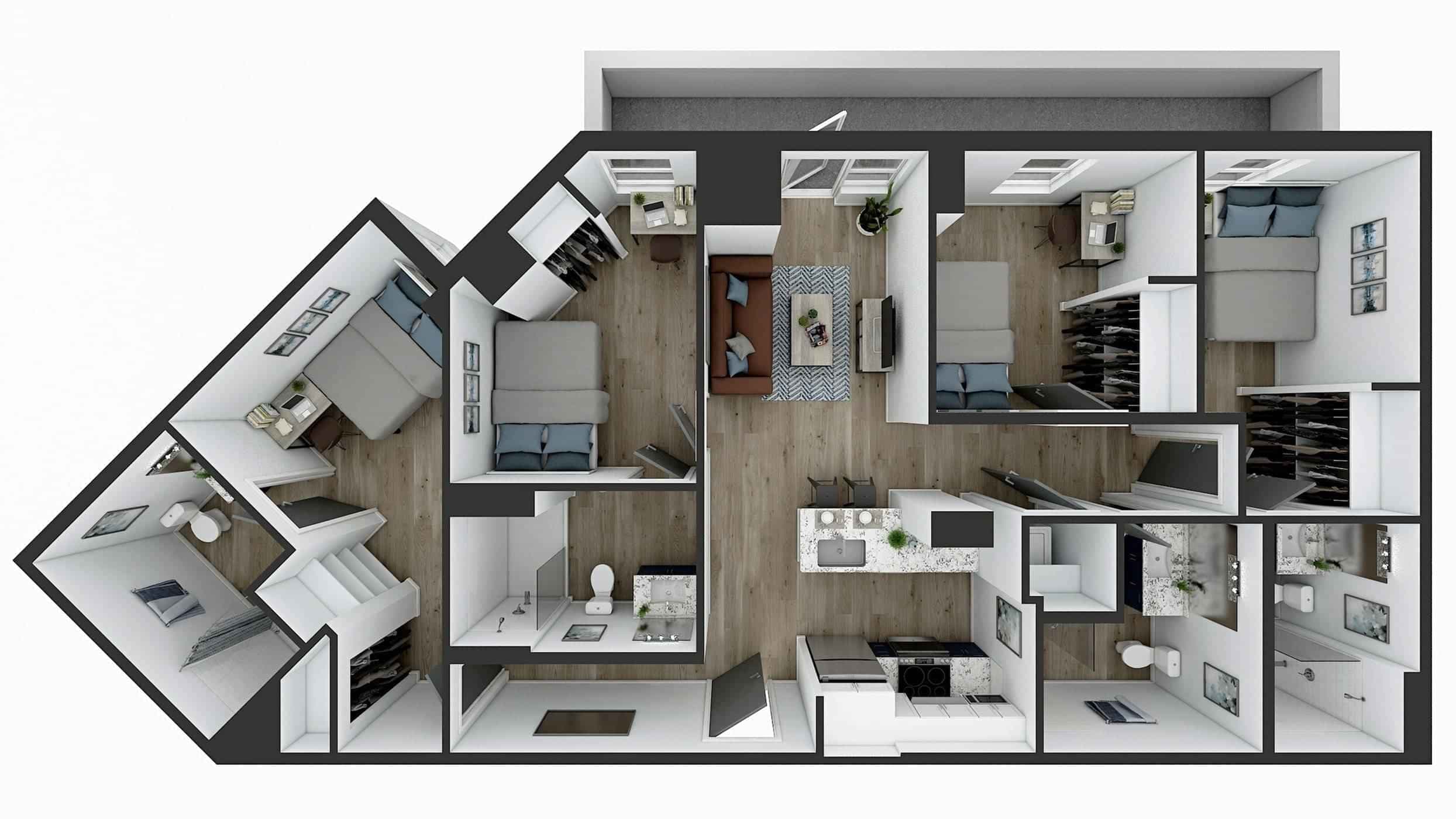 4 Bedroom 4 Bathroom Apartment - Image 3