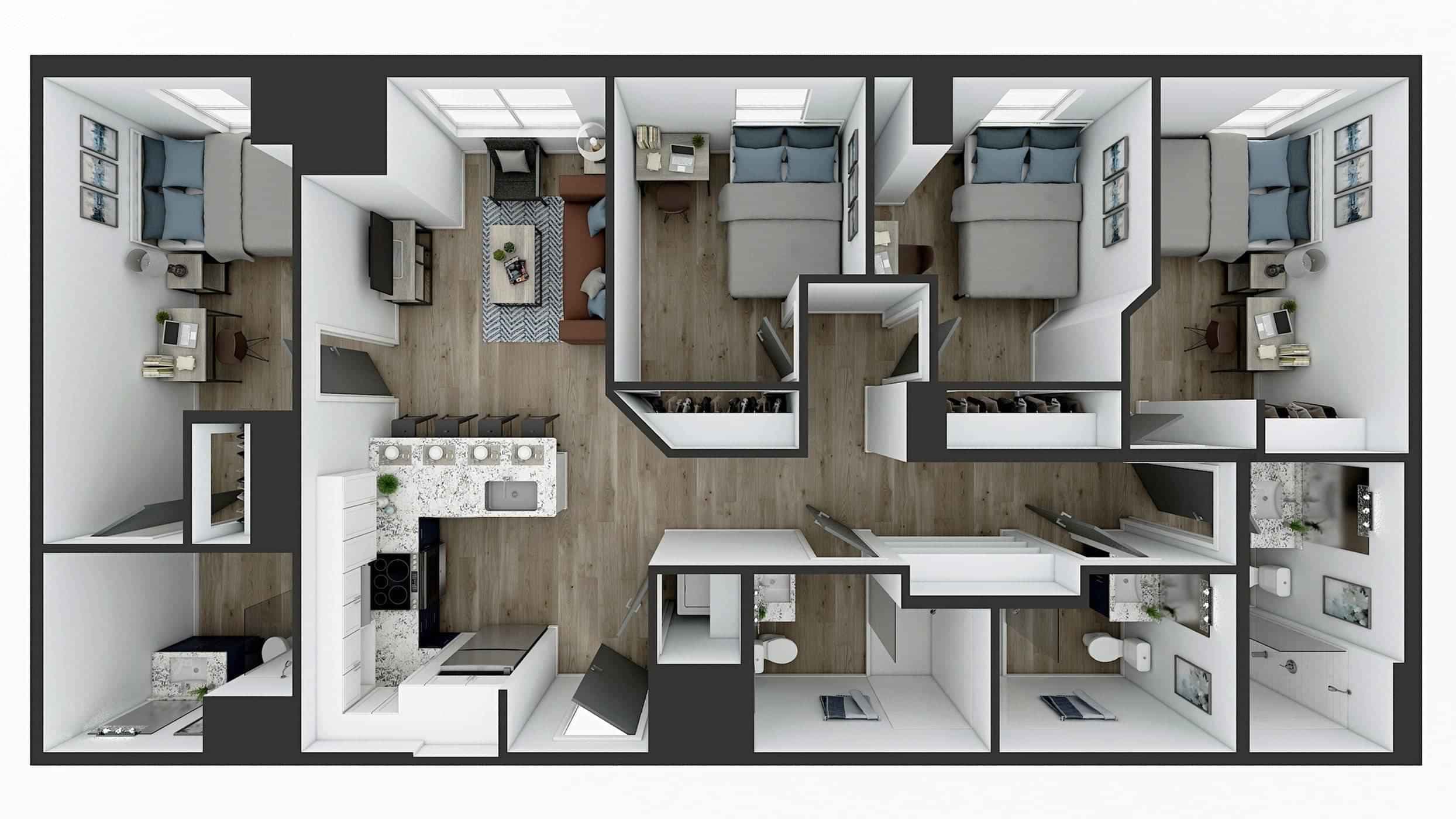 4 Bedroom 4 Bathroom Apartment - Image 2