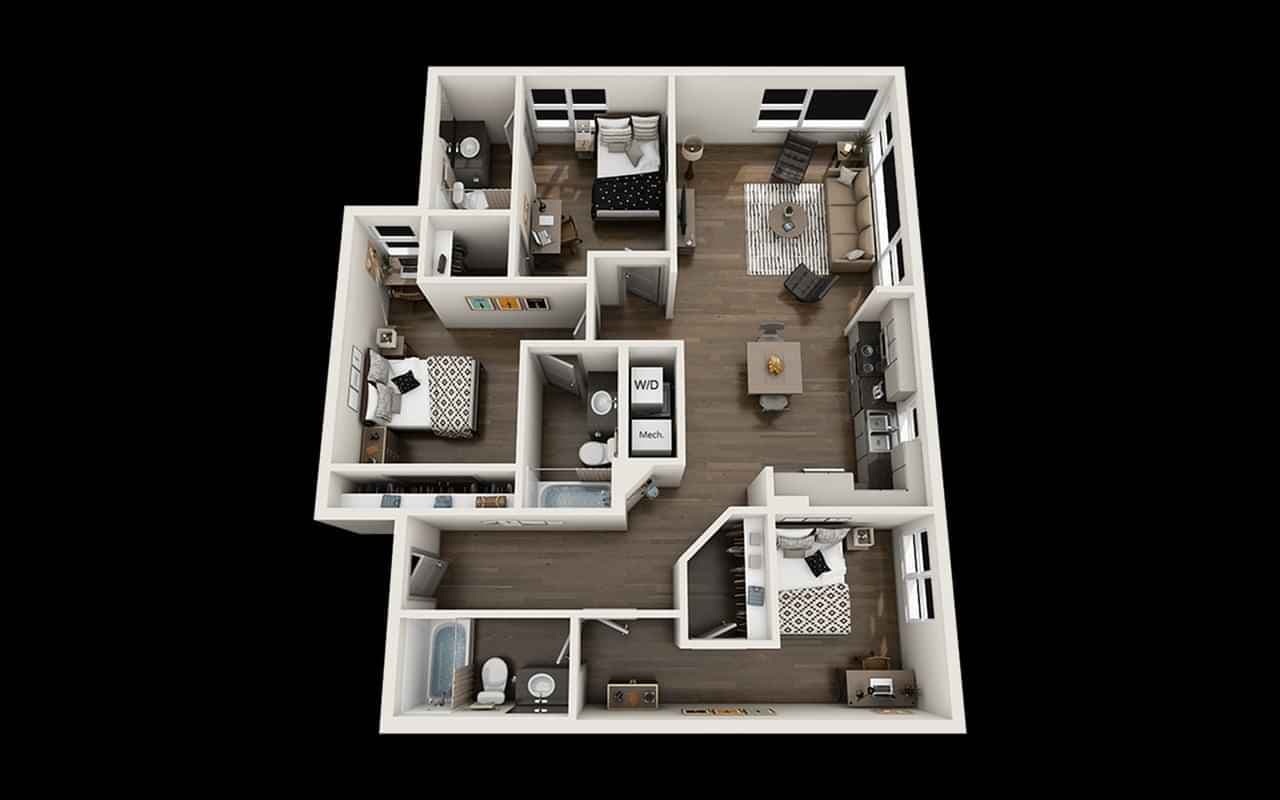 Private Room - Oculus (3 Bed - 3 Bath)