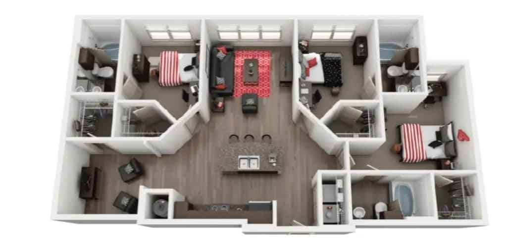 Private Room - Private Bath (3 Bed - 3 Bath)