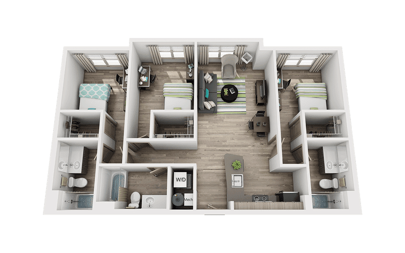 Private Room - C1 (3 Bed - 3 Bath)